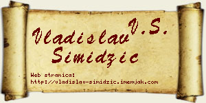 Vladislav Simidžić vizit kartica